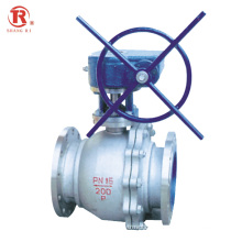 Flanged Trunnion Ball Valve  With worm gear